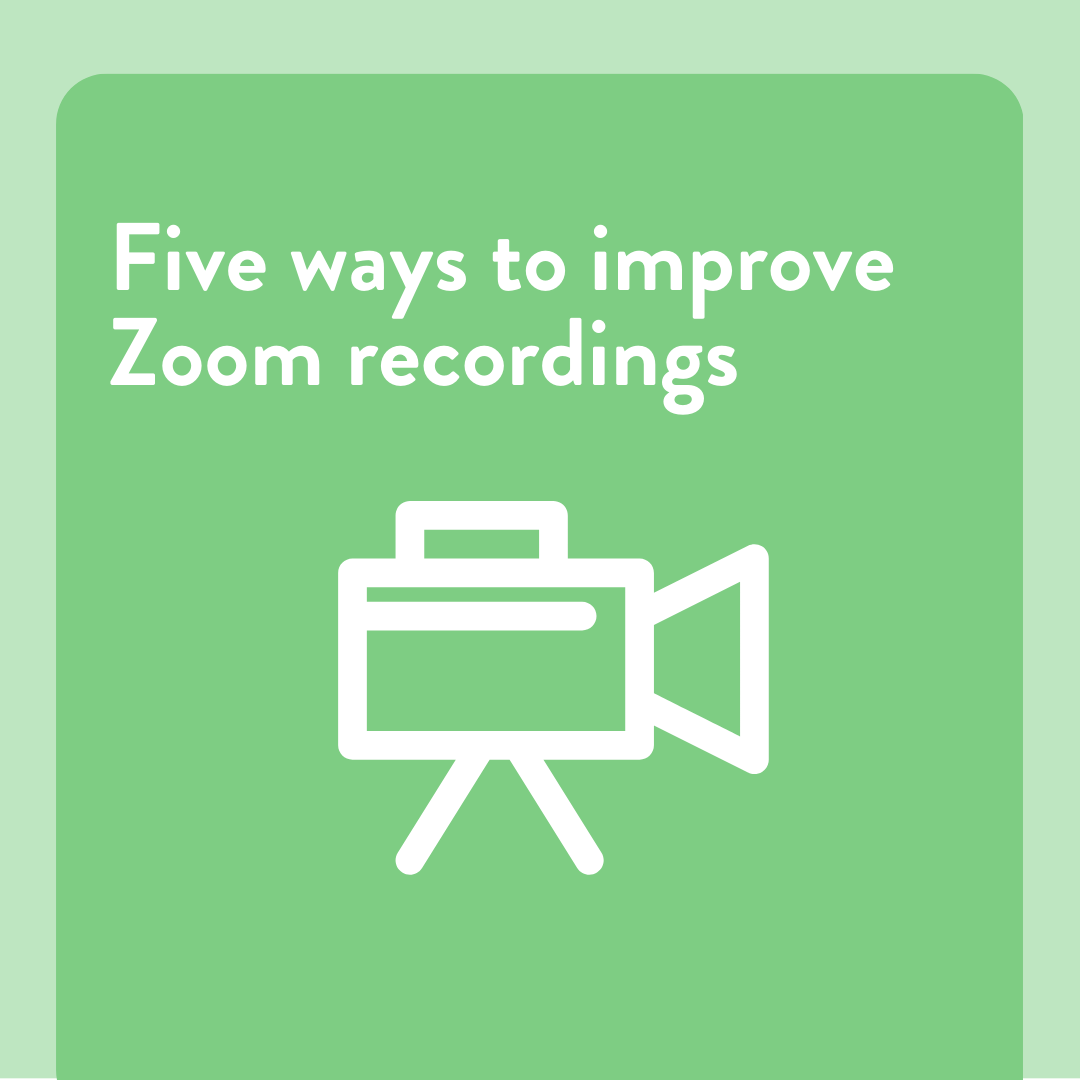 tips for recording a zoom presentation